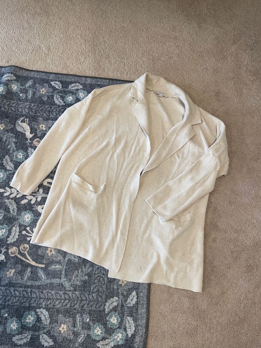 LOFT Cream Open-Front Women's Cardigan Jacket